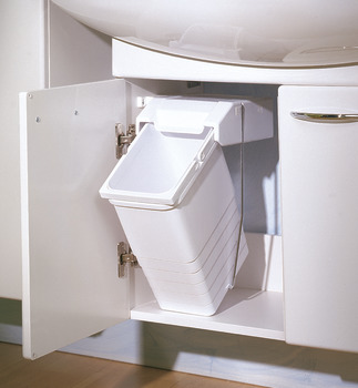 Waste Bin Plastic White 1x8L - view 2