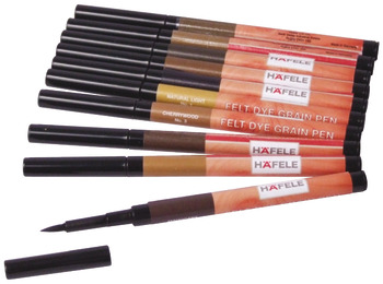 Touch-Up Pens Felt Dye Graining Pens 10 in a Box Häfele Various wood shades