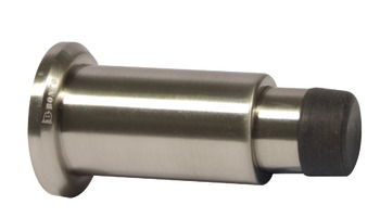 Door Stop Wall Mounted Overall Projection Adjustable 68-98 mm Brass Rubber Buffer Concealed fixing Satin chrome