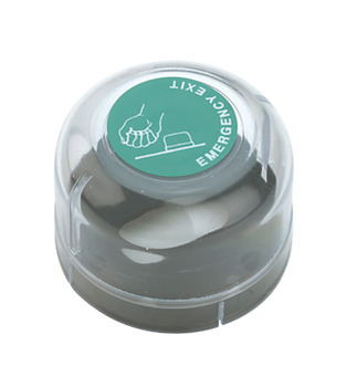Emergency Dome Cover for Use with Cylinder Thumbturn Europrofile or Oval Plastic Clear dome black base