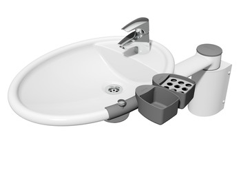 Accessory Kit for Swing Washbasin Ropox Grey finish