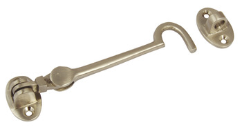 Cabin Hook and Eye Silent Pattern Brass Hook length 126 mm polished chrome