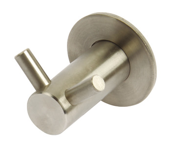 Coat Hook Stainless Steel 40 x Ø 35 mm Face fixing Brushed stainless steel finish