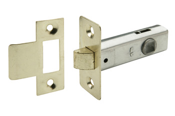 Mortice Latch Tubular Economy Latchbolt Operated by Lever Handles Steel Backset 44 mm case size 64 mm nickel-plated