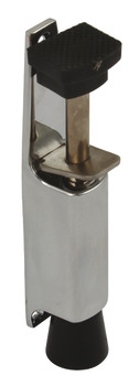 Door Holder Foot Operated Max. Throw 30 mm Zinc Alloy Steel and Rubber Satin chrome