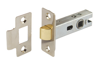 Mortice Latch Tubular Bolt Through Latchbolt Operated by Lever Handles Steel Backset 45 mm Case size 67 mm nickel plated