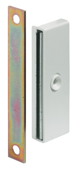 Magnetic Catch Pull 5.0 kg with Plate Magnets for Screw Fixing Slim Design White