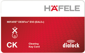 Clearing Key Card Plastic Dialock Clearing key card 54 x 85 mm