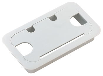 Cable Outlet Rect 55x105mm Plastic Black