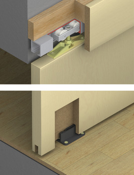 Complete Set for Sliding Interior Doors Hawa-Junior 40 Top hung system For 1 door Junior 40/Z