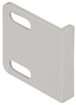 Striking Plate for Screw Fixing Plastic White