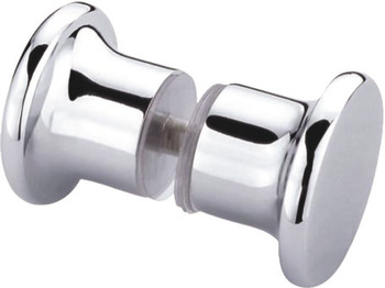 Shower Door Knob Back to Back Knob Set Ø 40 mm for 8 or 10 mm Thick Glass Suitable for Toughened Glass Doors 8-10 mm thick Polished chrome plated finish