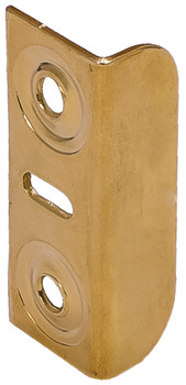 Striking Plate for Screw Fixing 33 x 13 x 9 mm Steel Brass plated