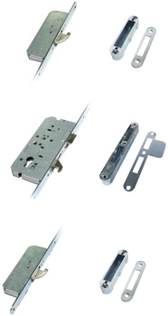 Mortice Lock Multipoint Cylinder 3 Point Gear or Lever Operated Steel Version A - 12 mm hook