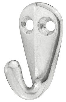 Coat Hook Single Aluminium 30-35 x 36-42 mm Height 36 mm depth 30 mm - view 2