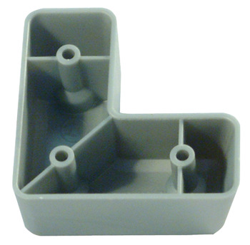 Furniture Foot 24x60mm Plastic Silver