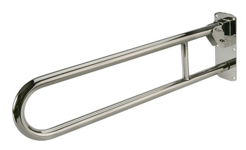 Hinged Support Rail Ø 32 mm Tube Nyma Care Meets Doc M Regulations Brushed stainless steel finish