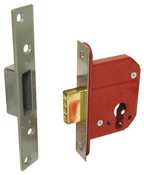 Mortice Deadlock Lock Case Only Steel and Zinc Alloy Backset 44 mm case size 67 mm brass effect