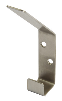Hat and Coat Hook Stainless Steel 60 x 123 mm Face fixing Satin stainless steel finish