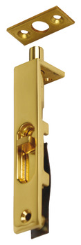 Furniture Bolt Flush Length 76 mm Brass For flush mounting in door edge Polished