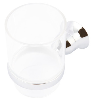 Tumbler Holder and Cup Zinc Alloy Provence Polished chrome finish