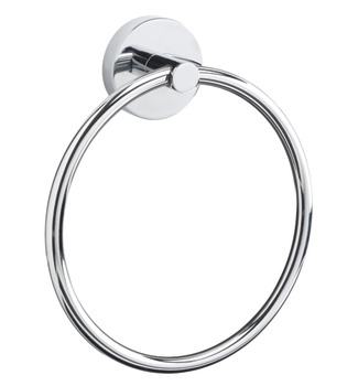 Towel Ring Height 162 mm Width 185 mm Depth 43 mm Romsey Chrome plated finish
