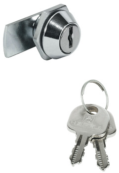 Cylinder Cam Lock with Straight Cam and Nut Attachment With nut fixing standard profile Closure direction 90° A (DFG) keyed alike: key change 60-001