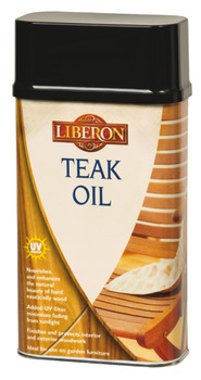 Teak Oil with UV Filters Size 1 Litre for Wood Care Liberon Size 1 litre