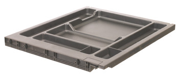 Stationery Tray for Variant C + For office supplies Black RAL 9011 finish