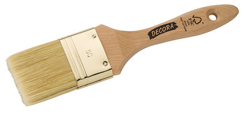 Flat Brush for Oils or Lacquers Size 9 Raw wood handle with poly mix bristles Width 50 mm