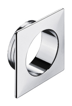 Square Rosette for 19 mm Door Thickness Polished chrome plated