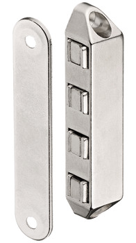 Magnetic Catch Pull 8.0 kg for Screw Fixing Surface Mounted Chrome plated