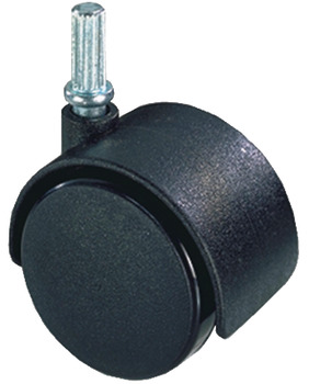 Swivel Twin Wheel Castor without Brake Ø 30 mm Hooded Press Fit Wheel Ø 30 mm load capacity 25 kg