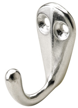 Coat Hook Single Aluminium 30-35 x 36-42 mm Height 36 mm depth 30 mm