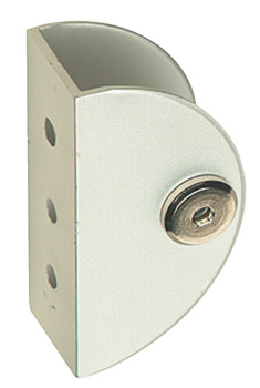Channel Bracket Set Cubicle Fittings for 17-21 mm Board Partitions Aluminium Black polyester powder coated finish