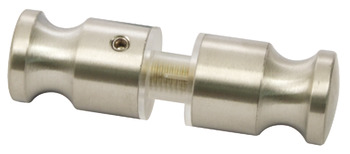 Double Fixed Knob 316 L Cubicle Fittings for Glass Partitions PBA Stainless steel Satin finish