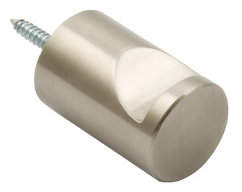 Robe Hook Stainless Steel 38 x Ø 25 mm Metropolis Face fixing Satin stainless steel finish