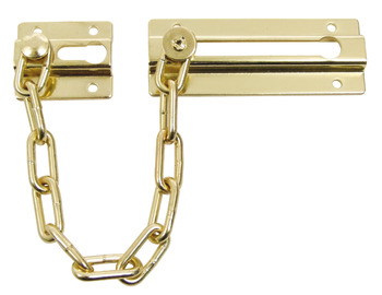 Door Chain Security Slide Steel Polished brass