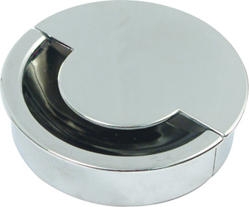 Cable Outlet 2Prt D80x22mm Steel PC