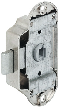 Espagnolette Lock Piccolo Nova Case Backset 15 or 25 mm with Aperture for 7 mm Square Spindle Without lock rosette Matt nickel plated left hand