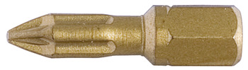 Driver Bit Torsion Short Pozi 1/4' For screw Ø 3 mm Size: PZ1