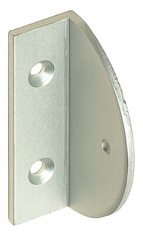Open Sided Brackets Cubicle Fittings for 17-21 mm Board Partitions Aluminium Satin anodised finish