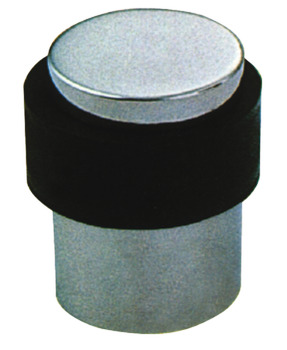 Door Stop Floor Mounted Ø 35 mm Stainless Steel Rubber Buffer Concealed floor fixing Polished stainless steel