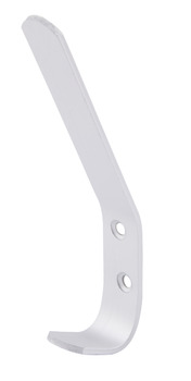 Hat and Coat Hook Aluminium 47 x 132 mm Face fixing Satin anodised aluminium finish