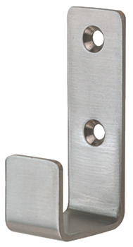 Coat Hook Grade 316 Stainless Steel 28 x 58 mm Face fixing Satin stainless steel finish