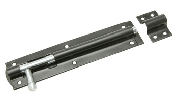 Tower Bolt Straight Face Fixing Mild Steel Length 160 mm black