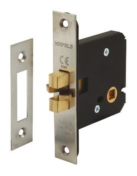 Bathroom Lock Mortice Clawbolt for Sliding Doors Case Size 76 mm 5 mm follower backset 57 mm case size 76 mm satin stainless steel