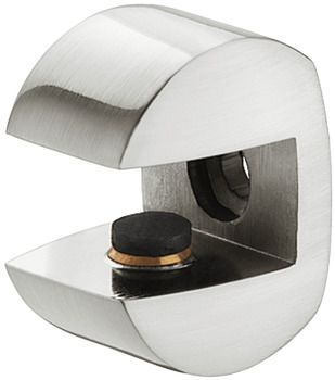 Shelf Support Clamp Design Screw Fixing for 8-10 mm Glass and Wood Thickness Stainless steel