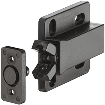 Pressure Catch for Screw Fixing Non-Magnetic Plastic Pull approx. 3 kg black