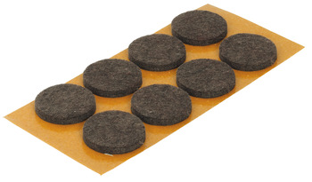 Felt Glide Round Self Adhesive Ø 18 mm brown